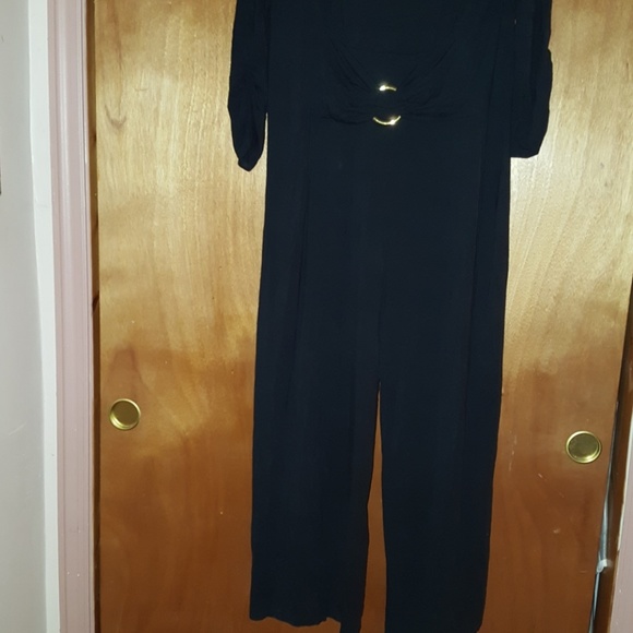 Black long sleeve petite extra large romper - Picture 2 of 5